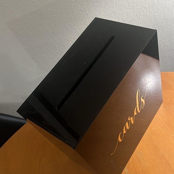 Black Acrylic Card Holder Box - Picture 2 of 4